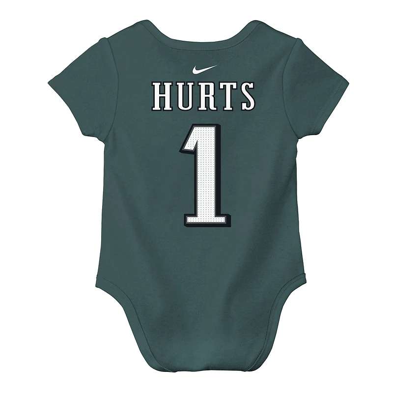 Infant Nike Jalen Hurts Midnight Green Philadelphia Eagles  Player Name & Number Bodysuit