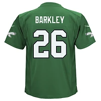 Maillot de jeu Nike pour enfant Saquon Barkley Kelly Green des Philadelphia Eagles, joueur remplaçant