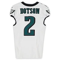 Maillot blanc n° 2 porté par Jahan Dotson (Philadelphia Eagles) lors du match contre les Los Angeles Chargers le 8 décembre 2025