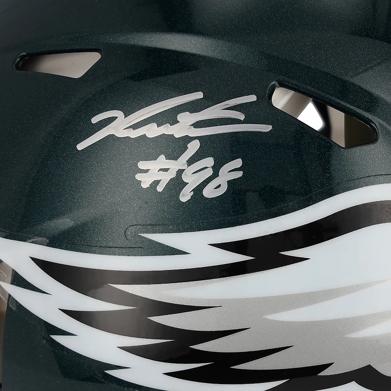Casque Riddell Speed authentique autographié par Jalen Carter des Philadelphia Eagles