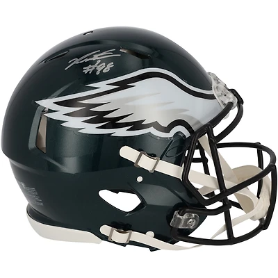Casque Riddell Speed ​​authentique autographié par Jalen Carter des Philadelphia Eagles