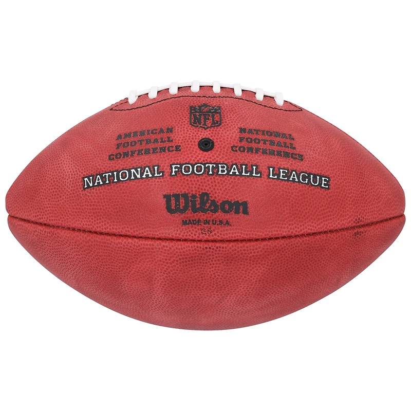 Ballon de football américain Wilson Duke en couleur, autographié par Jalen Hurts et A.J. Brown des Eagles de Philadelphie