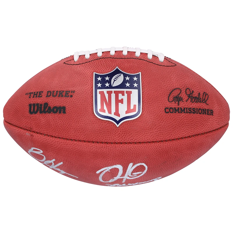 Jalen Hurts & Bryce Harper Autographed Wilson Duke Full Color Football with "SB LIX MPV" & "21 NL MVP" Inscriptions - Limited Edition #1/10