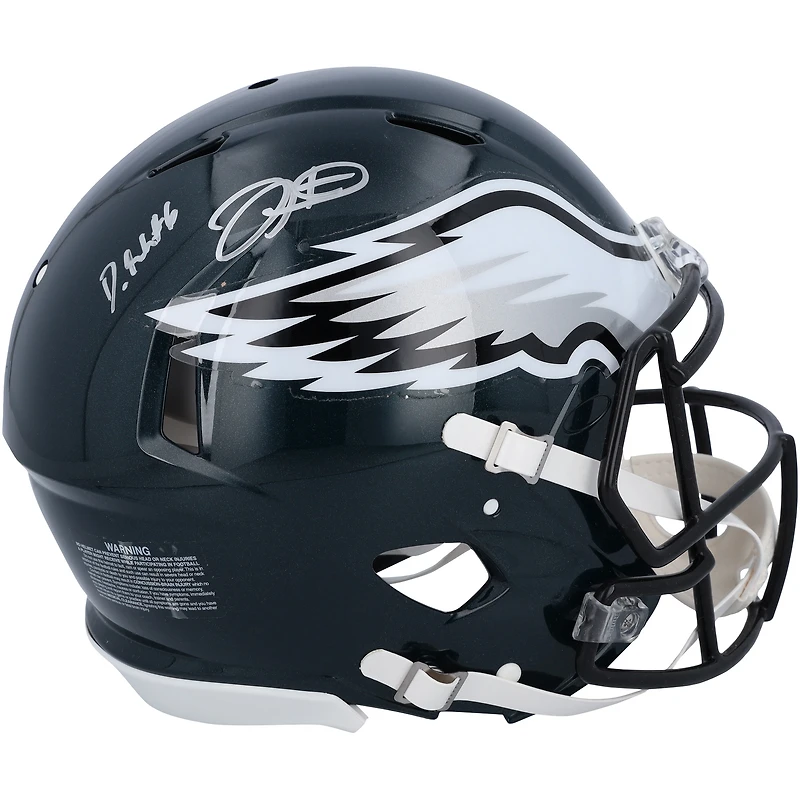 Jalen Hurts & DeVonta Smith Philadelphia Eagles Autographed Riddell Speed Authentic Helmet