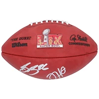 Jalen Hurts & Saquon Barkley Philadelphia Eagles Autographed Super Bowl LIX Champions Wilson Duke Football
