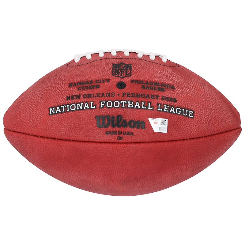 Jalen Hurts & Saquon Barkley Philadelphia Eagles Autographed Super Bowl LIX Champions Wilson Duke Football