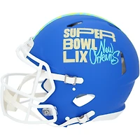 Casque authentique Speed avec logo Riddell Super Bowl LIX autographié par Jalen Hurts des Philadelphia Eagles et Patrick Mahomes des Kansas City Chiefs