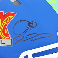 Casque authentique Speed avec logo Riddell Super Bowl LIX autographié par Jalen Hurts des Philadelphia Eagles et Patrick Mahomes des Kansas City Chiefs