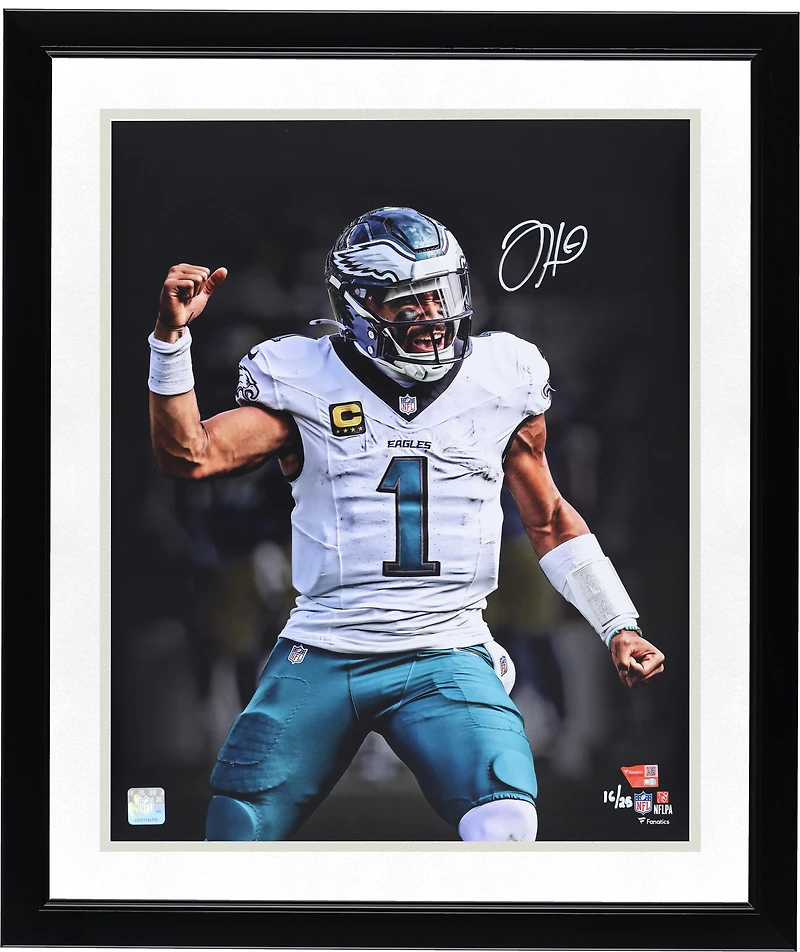 Jalen Hurts Philadelphia Eagles Autographed 16" x 20" Unleashed Photograph - Limited Edition of 25