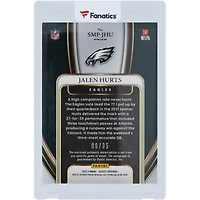 Jalen Hurts Philadelphia Eagles Autographed 2021 Panini Select Signature Memorabilia Purple Prizm Relic #SMP-JHU #6/35 Card