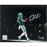 Jalen Hurts Philadelphia Eagles Autographed 8" x 10" 2023 Week 12 Walk-Off Overtime Touchdown Spotlight Photograph - Limited Edition of 99