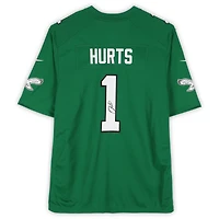 Jalen Hurts Philadelphia Eagles Autographed Kelly Green Nike Super Bowl LIX Patch Game Jersey