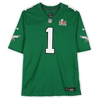 Jalen Hurts Philadelphia Eagles Autographed Kelly Green Nike Super Bowl LIX Patch Game Jersey