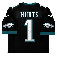 Jalen Hurts Philadelphia Eagles Autographed Nike Black Elite Jersey with "SB LIX MVP" Inscription