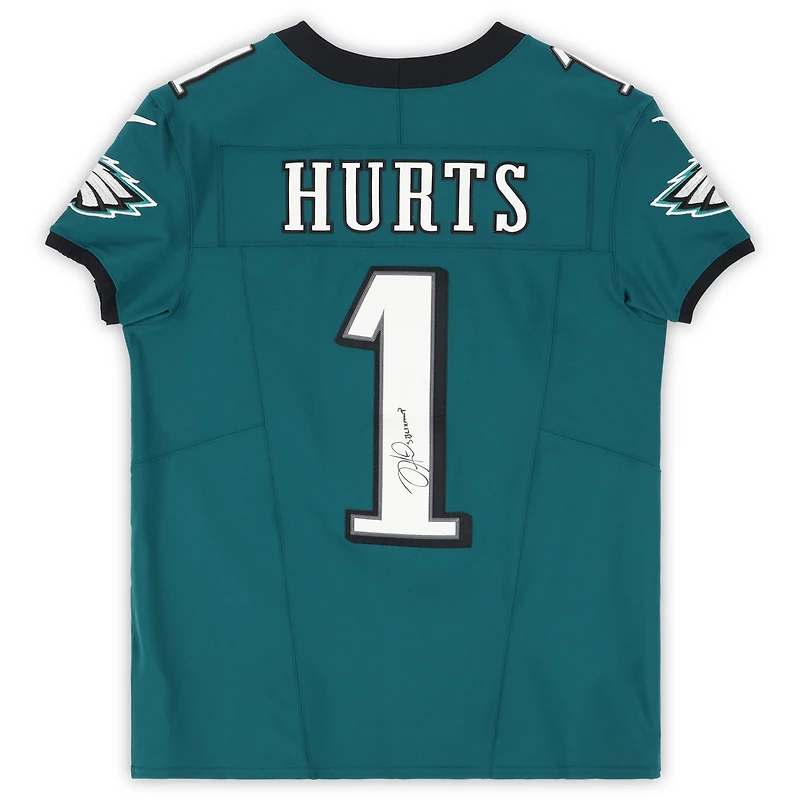 Jalen Hurts Philadelphia Eagles Autographed Nike Midnight Green Elite Jersey with "SB LIX MVP" Inscription