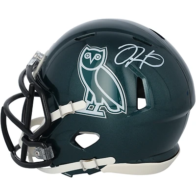 Casque Riddell OVO Speed ​​Mini autographié par Jalen Hurts des Philadelphia Eagles