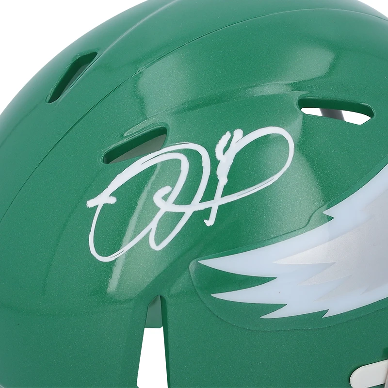 Jalen Hurts Philadelphia Eagles Autographed Riddell Throwback Speed Mini Helmet
