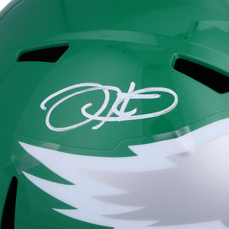 Jalen Hurts Philadelphia Eagles Autographed Riddell Throwback Speed Replica Helmet