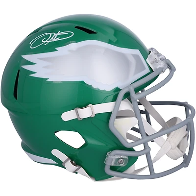 Jalen Hurts Philadelphia Eagles Autographed Riddell Throwback Speed Replica Helmet