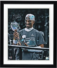 Photo autographiée de Jalen Hurts, joueur des Eagles de Philadelphie, champions du Super Bowl LIX (40,6 x 50,8 cm)