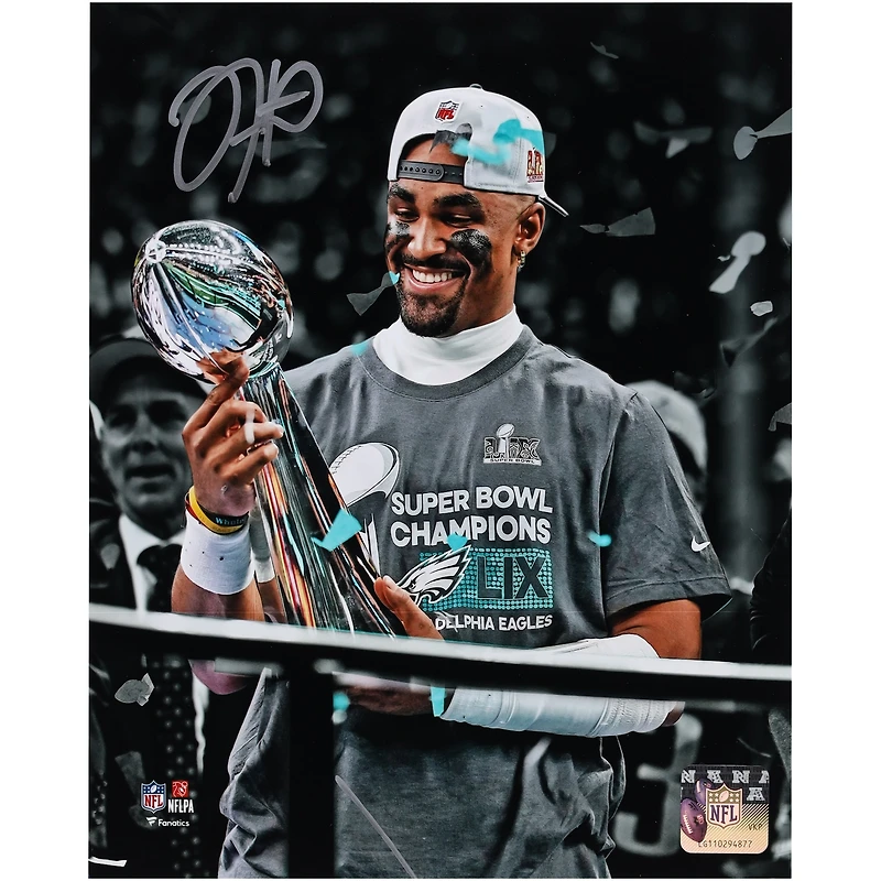 Jalen Hurts Philadelphia Eagles Autographed Super Bowl LIX Champions 8" x 10" Photograph
