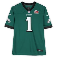 Jalen Hurts Philadelphia Eagles Autographed Super Bowl LIX Champions Nike Midnight Green Game Jersey 