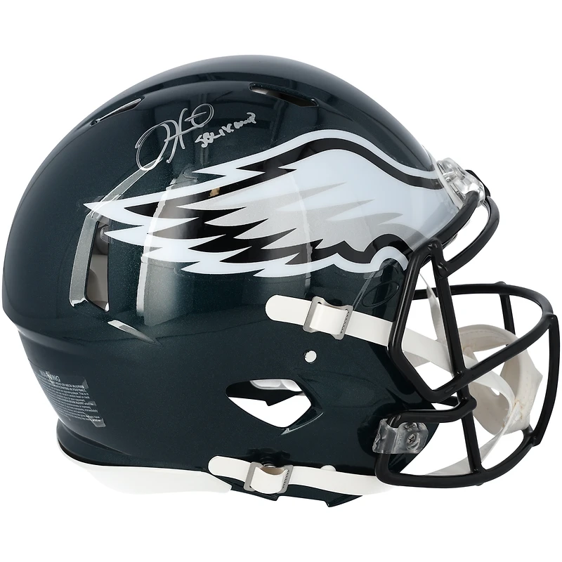 Jalen Hurts Philadelphia Eagles Autographed Super Bowl LIX Champions Riddell Logo Speed Authentic Helmet with "SB LIX MVP" Inscription
