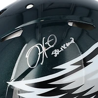 Jalen Hurts Philadelphia Eagles Autographed Super Bowl LIX Champions Riddell Logo Speed Authentic Helmet with "SB LIX MVP" Inscription
