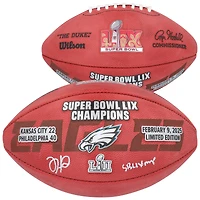 Jalen Hurts Philadelphia Eagles Autographed Super Bowl LIX Champions Wilson Logo Duke Football with "SB LIX MVP" Inscription