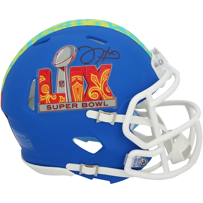 Jalen Hurts Philadelphia Eagles Autographed Super Bowl LIX Riddell Speed Mini Helmet