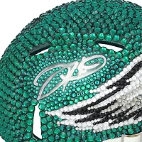 Jalen Hurts Philadelphia Eagles Autographed Swarovski Crystal Riddell Speed Mini Helmet - Art by Rock On Sports