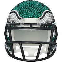 Casque Riddell Speed ​​Mini dédicacé par Jalen Hurts des Philadelphia Eagles, avec cristaux Swarovski - Illustration de Rock On Sports