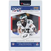 Jason Kelce Philadelphia Eagles Autographed 2019 Panini Plates & Patches Blue 100 Years Signatures #YS-JKE #11/50 Card