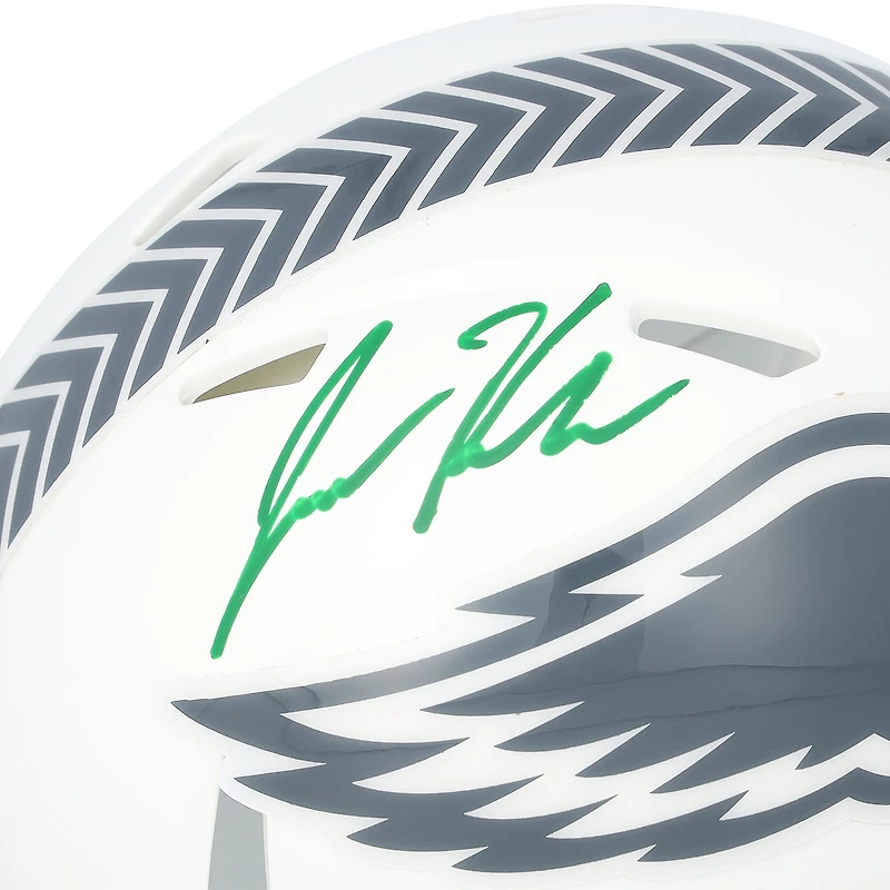 Casque miniature Riddell Speed ​​2024 Salute To Service, autographié par Jason Kelce (Philadelphia Eagles)