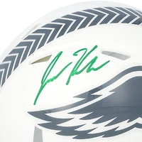 Casque miniature Riddell Speed ​​2024 Salute To Service, autographié par Jason Kelce (Philadelphia Eagles)