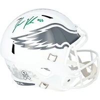 Casque réplique Riddell Speed ​​2024 Salute To Service autographié par Jason Kelce des Eagles de Philadelphie