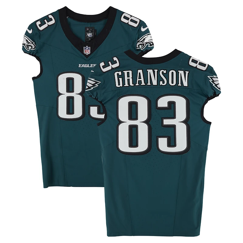 Kylen Granson Philadelphia Eagles Game-Used #83 Midnight Green Jersey vs. Dallas Cowboys on September 4, 2025