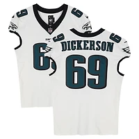 Landon Dickerson Philadelphia Eagles Game-Used #69 White Jersey vs. Los Angeles Chargers on December 8, 2025