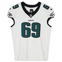 Landon Dickerson Philadelphia Eagles Game-Used #69 White Jersey vs. Los Angeles Rams on September 21, 2025