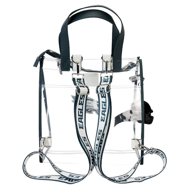 Loungefly Philadelphia Eagles Clear Convertible Backpack & Tote Bag