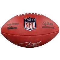 Ballon de football américain Duke en couleur, autographié par Makai Lemon, joueur des Eagles de Philadelphie.