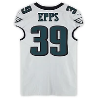 Maillot blanc n° 39 porté par Marcus Epps (Philadelphia Eagles) lors du match contre les New York Giants le 9 octobre 2025