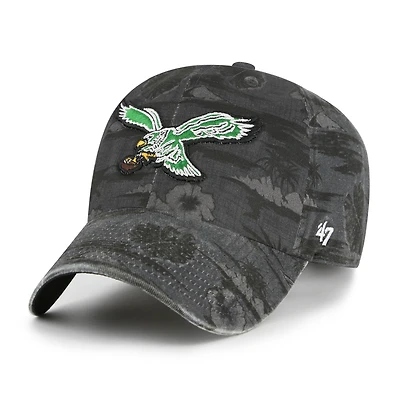 Men's '47  Black Philadelphia Eagles Fiji Clean Up Adjustable Hat