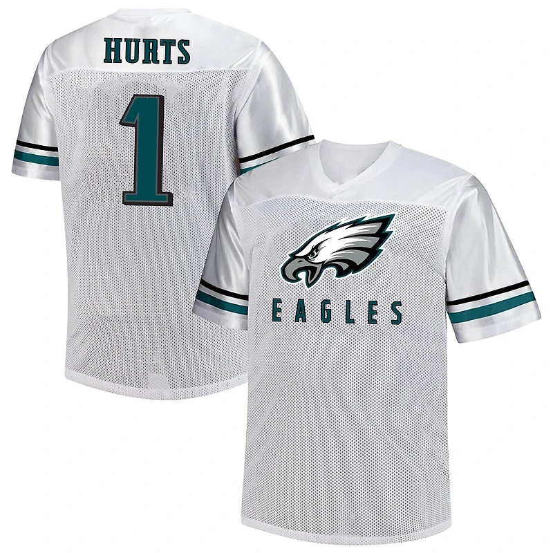 Maillot à col en V blanc pour hommes Fanatics Jalen Hurts des Eagles de Philadelphie, grande taille
