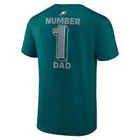 T-shirt Fanatics pour hommes, vert nuit, Philadelphia Eagles, grand et grand, numéro un, papa