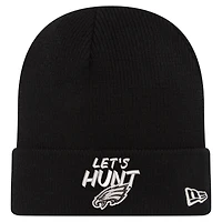 Pull à revers noir Philadelphia Eagles « Let's Hunt » de New Era pour homme