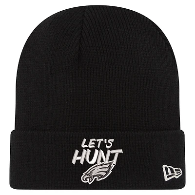 Pull à revers noir Philadelphia Eagles « Let's Hunt » de New Era pour homme