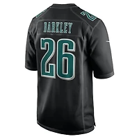 Men's Nike Saquon Barkley Carbon Black Philadelphia Eagles Fashion Game Jersey