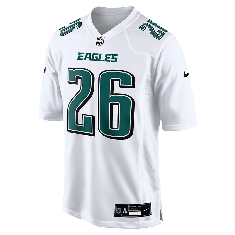 Men's Nike Saquon Barkley Tundra White Philadelphia Eagles Fashion Game Jersey