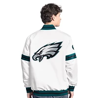 Veste universitaire blanche à boutons-pression pour homme Philadelphia Eagles Scout Starter